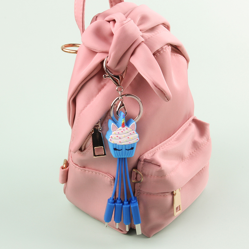 Unicorn Cupcake 3 In 1 Charging Cable