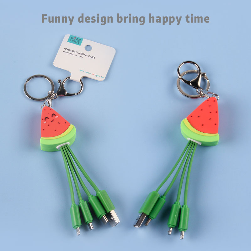 Cute Waterlemon 3 In 1 Charging Cable