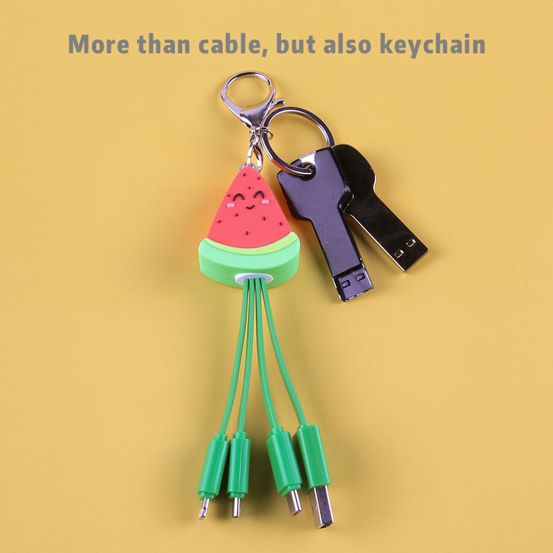 Cute Waterlemon 3 In 1 Charging Cable