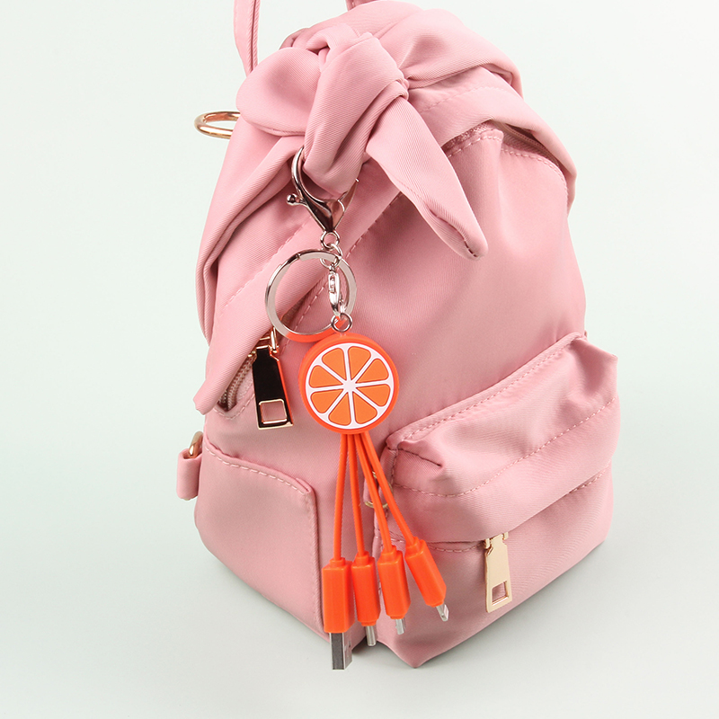 Orange 3 In 1 Charging Cable