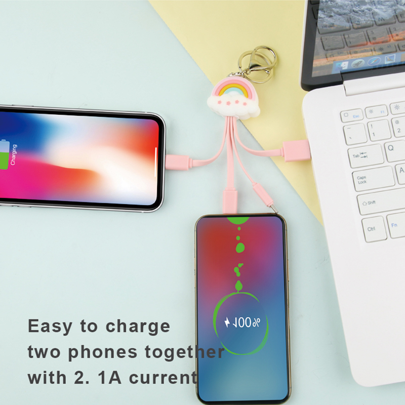 Rainbow 3 In 1 Charging Cable