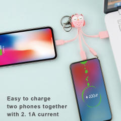 Pink Owl 3 In 1 Charging Cable