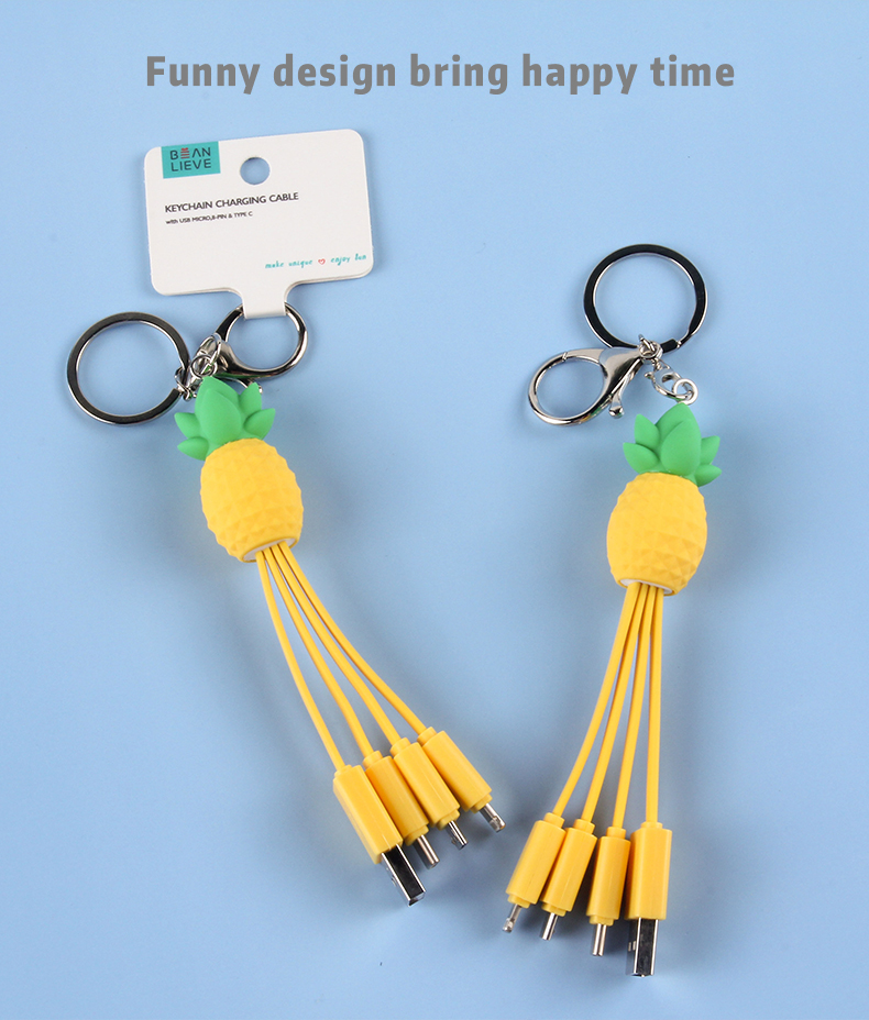 Pineapple 3 In 1 Charging Cable