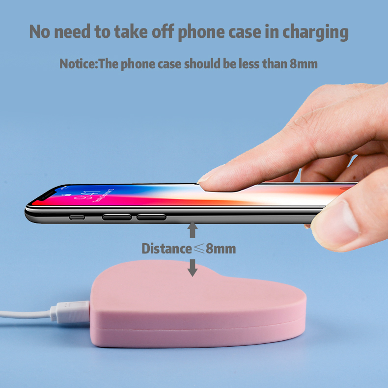 Love Heart Shaped Wireless Charger