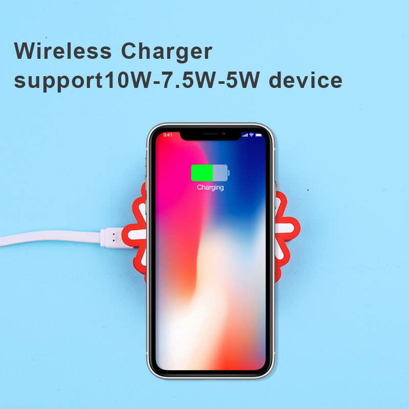 Red Snowflake Wireless Charger