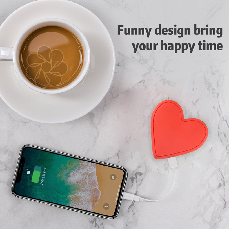 Love Heart Shaped USB Power Bank