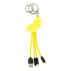 Lemon Nylon 3 In 1 Charging Cable