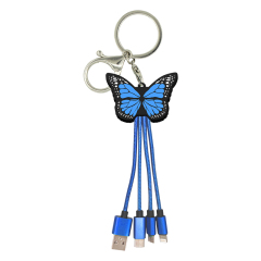 Butterfly Nylon 3 In 1 Charging Cable