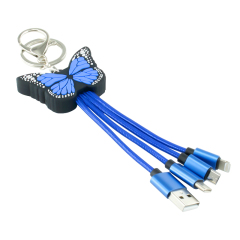 Butterfly Nylon 3 In 1 Charging Cable