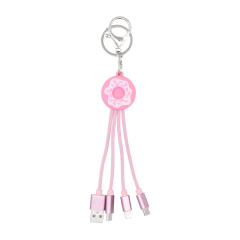 Donut Fabric 3 In 1 Charging Cable