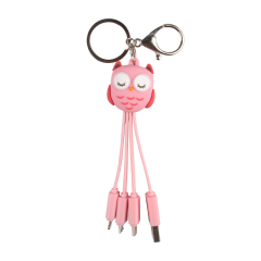 Pink Owl 3 In 1 Charging Cable