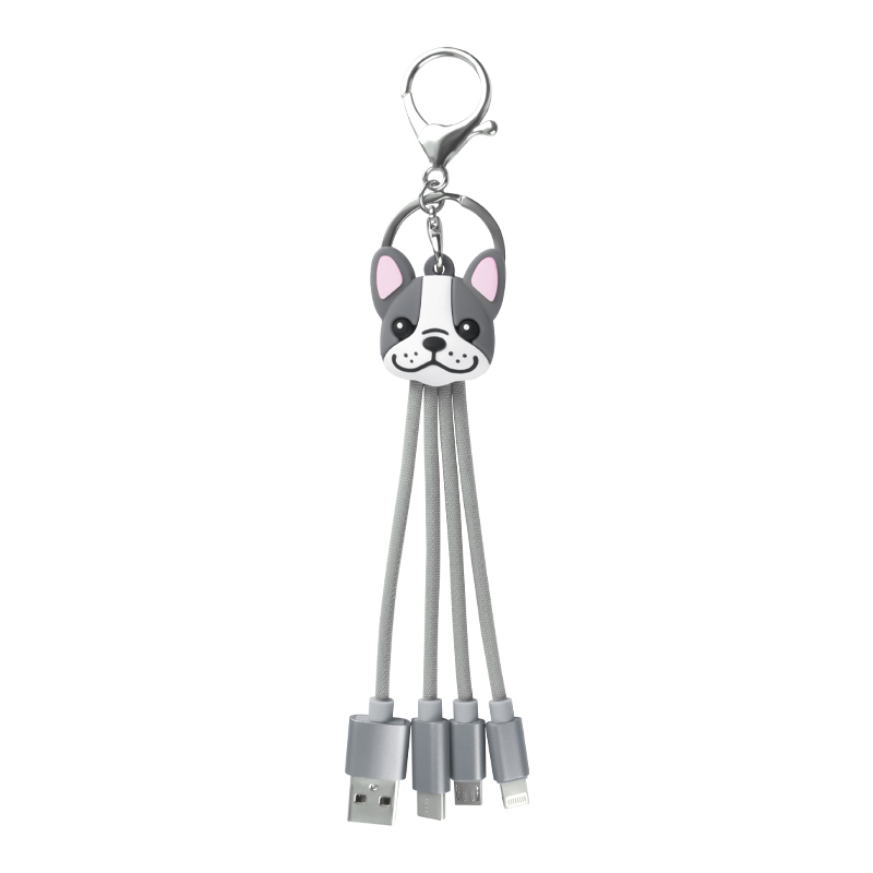 Bulldog Fabric 3 In 1 Charging Cable