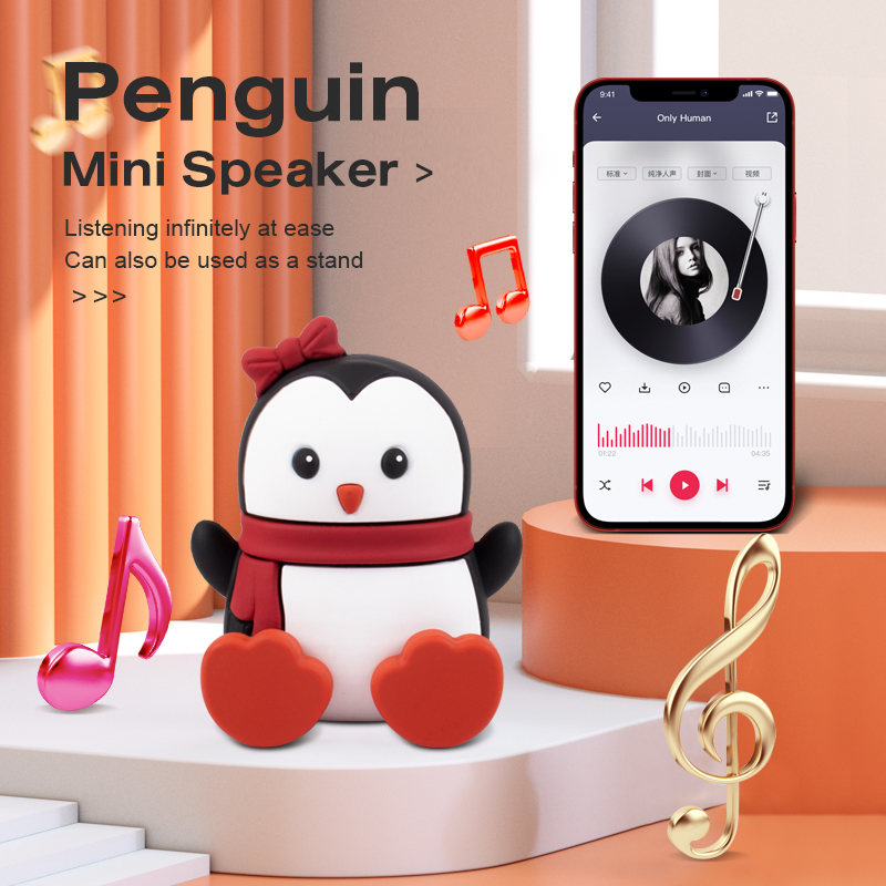 Penguin Bluetooth Speaker with Phone Holder