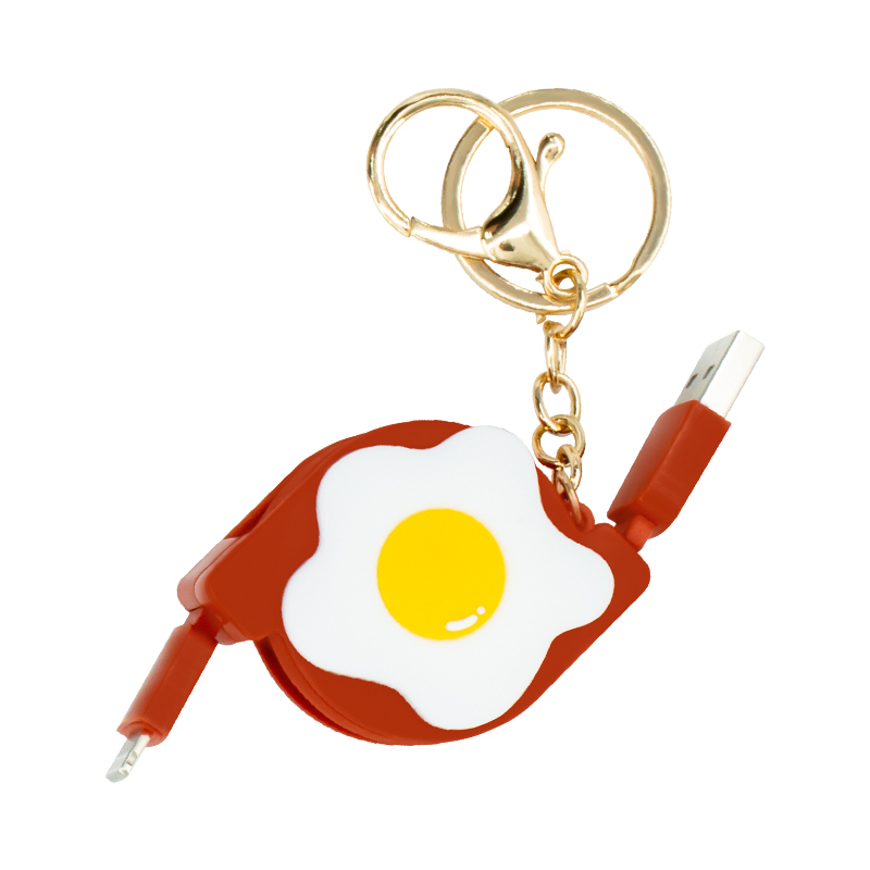 Fried Egg Retractable Charging Cable