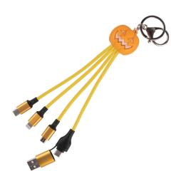 LED Pumpkin Nylon 6 In 1 Charging Cable