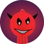 LED Red Demon Nylon 6 In 1 Charging Cable