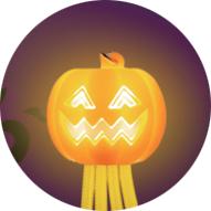 LED Pumpkin Nylon 6 In 1 Charging Cable
