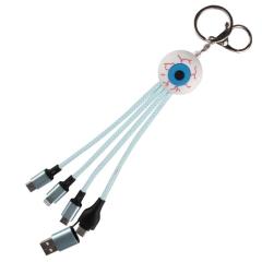 LED Eyeball Nylon 6 In 1 Charging Cable