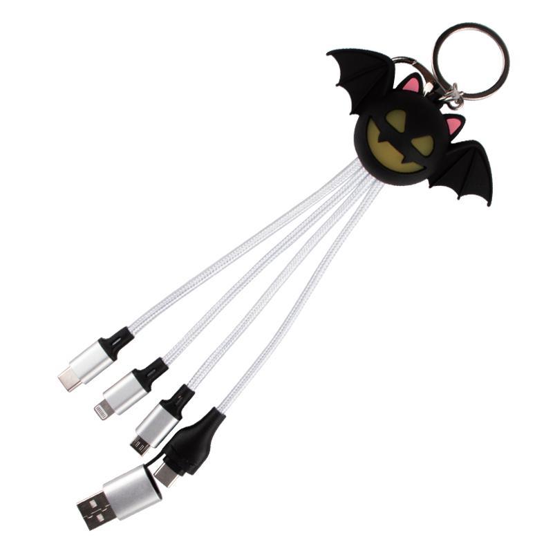LED Bat Nylon 6 In 1 Charging Cable