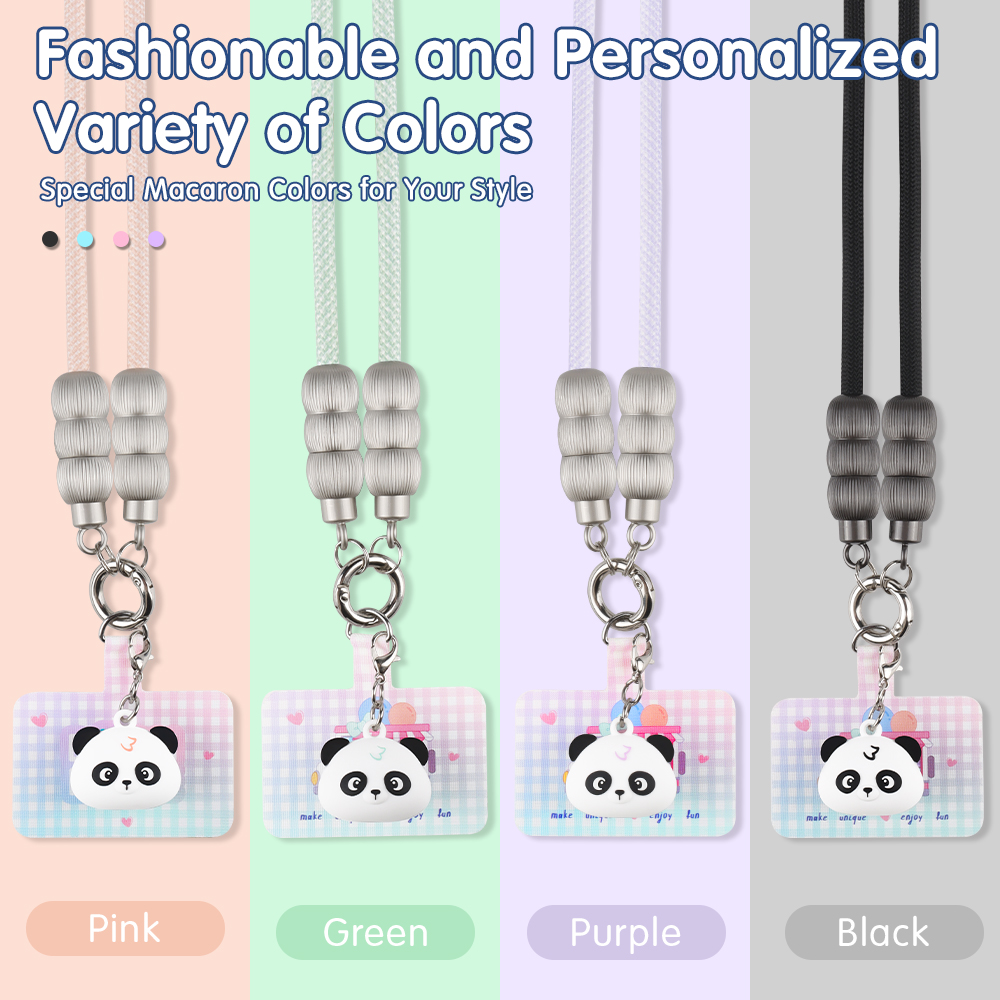Colorful 60W Lanyard Fast Charging Cable Universal Crossbody Neck Cell Phone USB C to USB C Lanyard Charging Cable