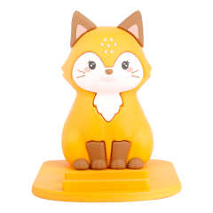 Desktop Cartoon Animal Yellow Fox Phone Holder Animal Fox Adjustable Cute Phone Holder