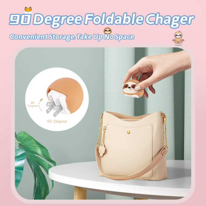 Personalized Custom Cute Fox Wall Charger 20W 30W Animal Power Adapter Travel Portable Cell Phone Fast Wall Charger