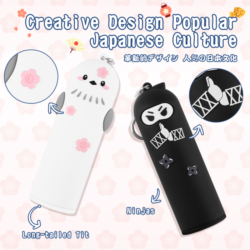 Japanese Style Long-tailed Tit Ninja Power Bank Portable Mini Keychain Power Bank
