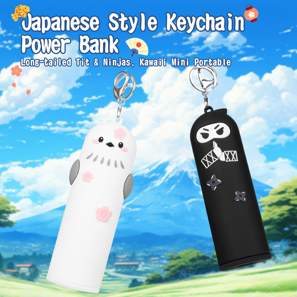 Japanese Style Long-tailed Tit Ninja Power Bank Portable Mini Keychain Power Bank