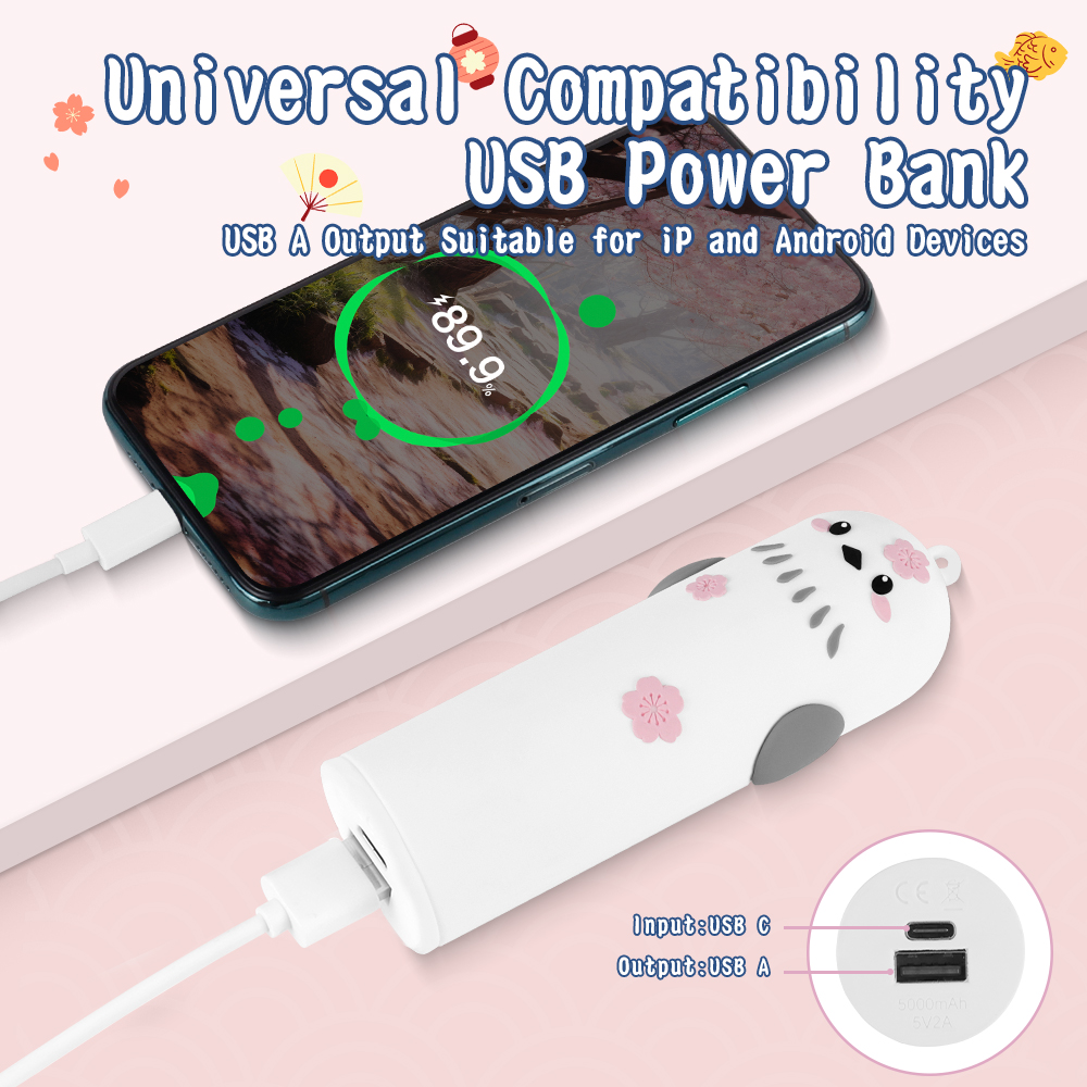 Japanese Style Long-tailed Tit Ninja Power Bank Portable Mini Keychain Power Bank