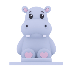 Desktop Animal Cartoon Cute Hippopotamus Phone Holder Mini Portable Hippo Cell Phone Stand