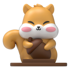 Popular Cute PVC Squirrel Animal Phone Stand Portable Smartphones Tablet Squirrel Phone Holder