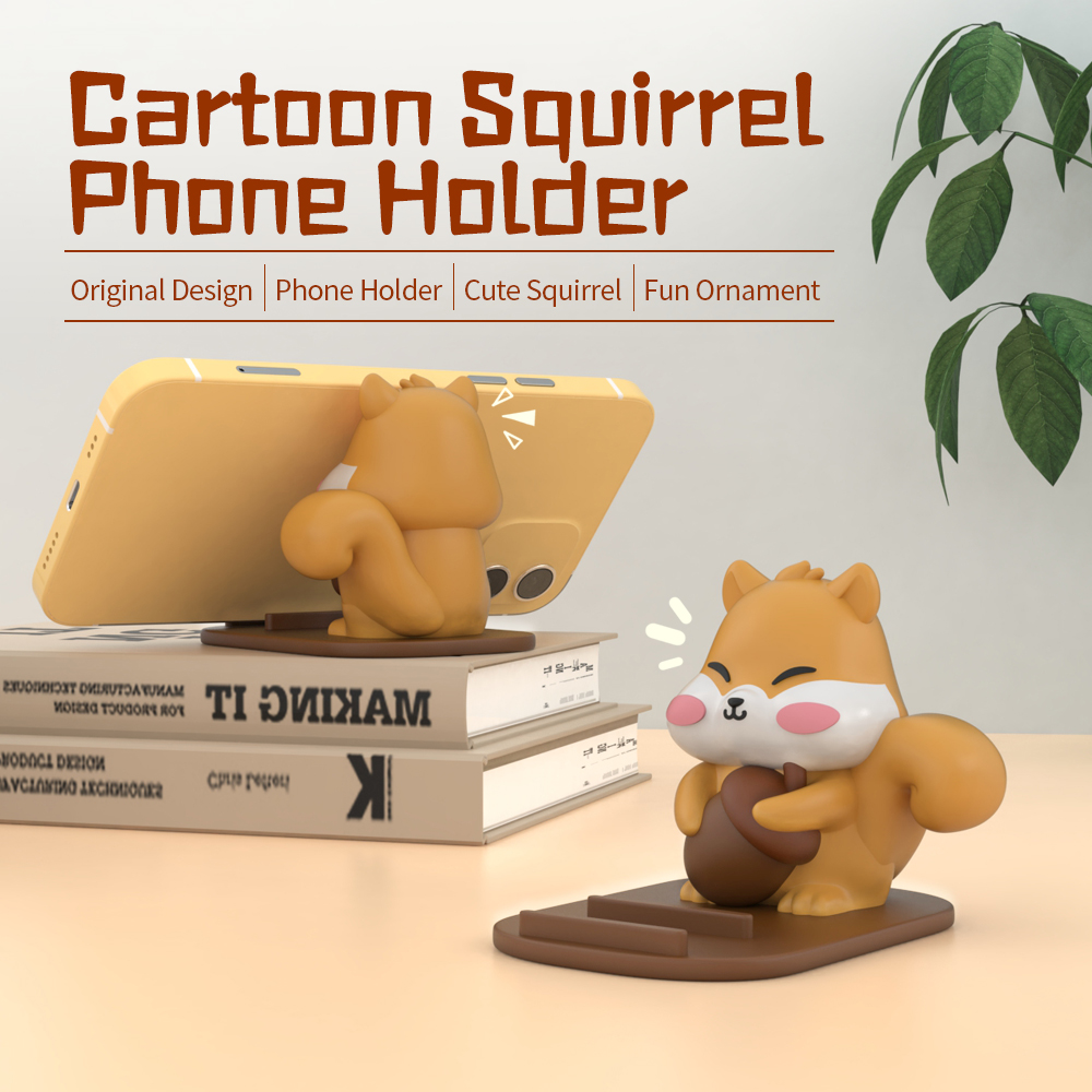 Popular Cute PVC Squirrel Animal Phone Stand Portable Smartphones ...