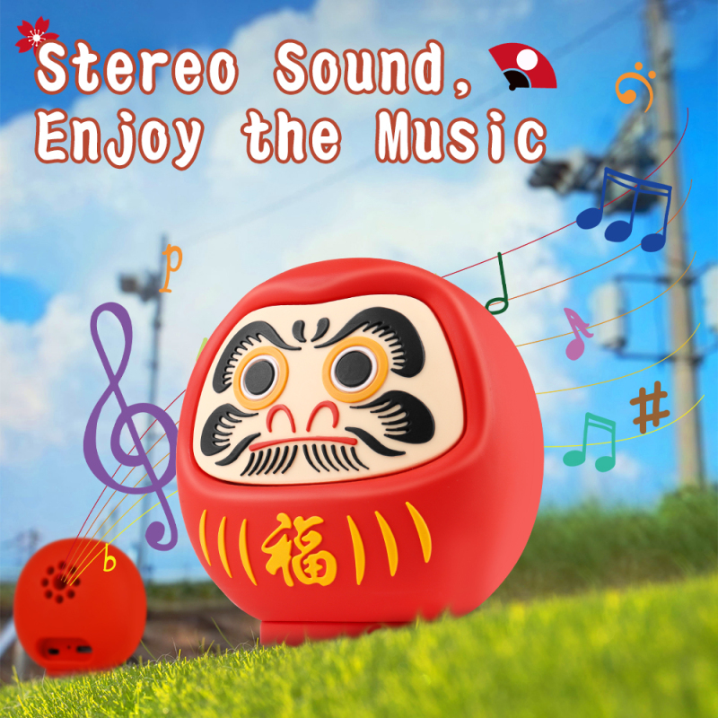 Promo Gift Souvenir Japanese Style Dharma Wireless Bluetooth Speaker Desktop HD Sound Dharma Portable Mini Wireless Bluetooth Speaker