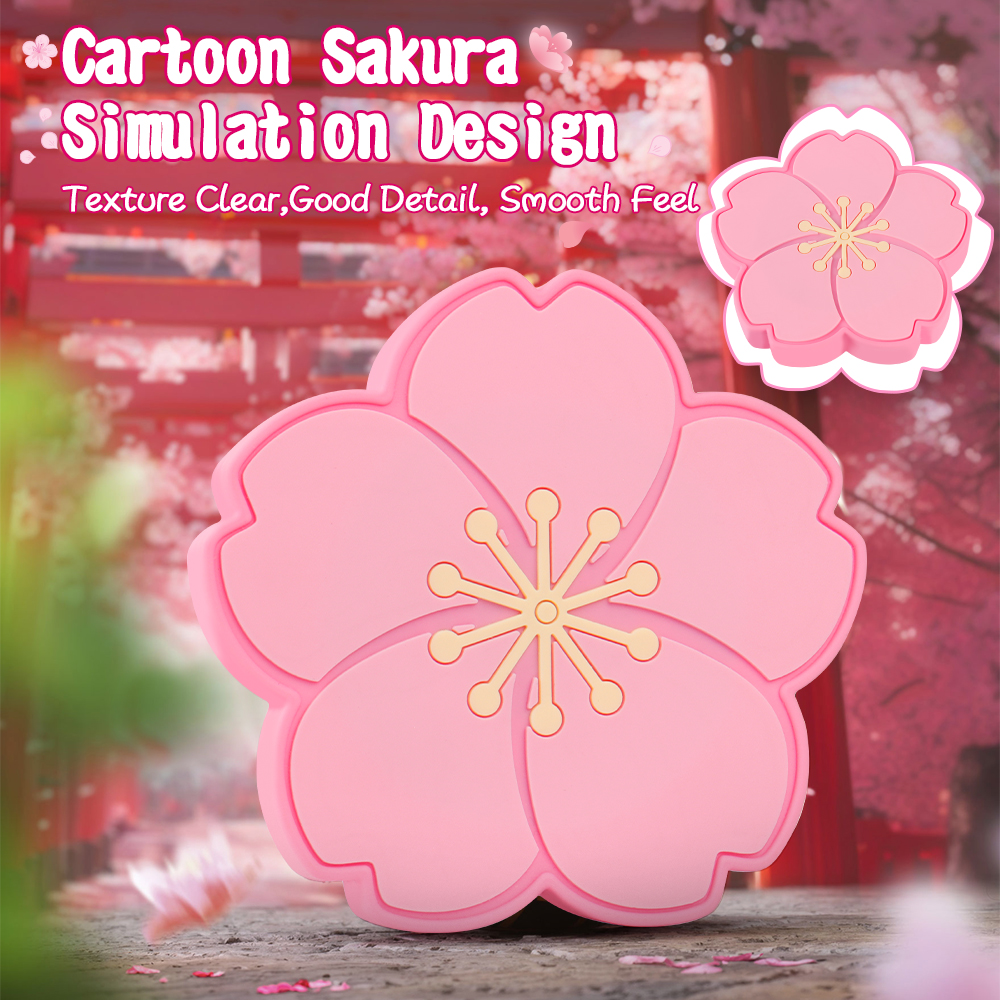 Japanese Gift Office Desktop Wireless Charger Kawaii Sakura Shape 15W Wireless Charger for iPhone 16 Pro Max