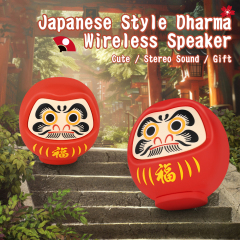 Promo Gift Souvenir Japanese Style Dharma Wireless Bluetooth Speaker Desktop HD Sound Dharma Portable Mini Wireless Bluetooth Speaker