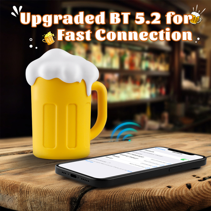 Oktoberfest Hot Sale Beer Mug Speaker Outdoor Mini Portable Wireless Speaker Gift for Beer Lovers