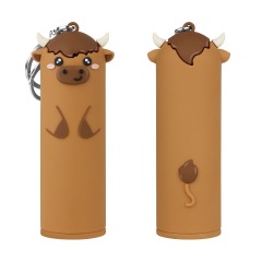 Travel Souvenirs American Bison Power Bank 5000mAh Keychain Charger Cord USB-A Type-C Mini Portable Outdoor Cute Cartoon Mobile Battery Power Bank