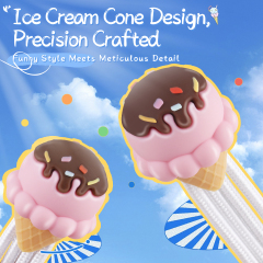 Ice Cream Cone Multi Charging Cable Nylon Braid 3.3ft 4 in 1 USB Type C Charging Cable