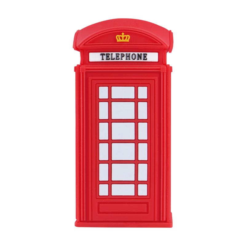 Souvenir UK London Style Telephone Booth Wireless Bluetooth Speaker PVC 3D Portable Outdoor Telephone Booth Mini Wireless Bluetooth Speaker