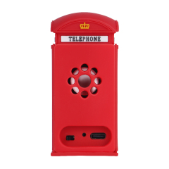 Souvenir UK London Style Telephone Booth Wireless Bluetooth Speaker PVC 3D Portable Outdoor Telephone Booth Mini Wireless Bluetooth Speaker
