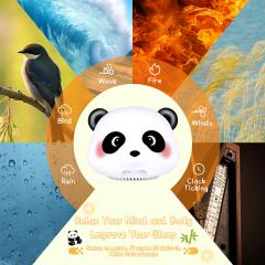 Gift Kid Panda Night Light Wireless Speaker 5.3 Touch 4 Light Room Baby Sleep Music Player Bedside Lamp Wireless Bluetooth Speaker