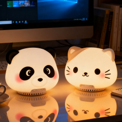 Gift Kid Panda Night Light Wireless Speaker 5.3 Touch 4 Light Room Baby Sleep Music Player Bedside Lamp Wireless Bluetooth Speaker