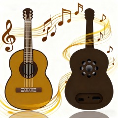Novelty Gift Guitar Wireless Speaker OEM Home Decor Good Sound BT5.2 Stereo Cartoon Portable Mini Guitar Wireless Bluetooth Speaker