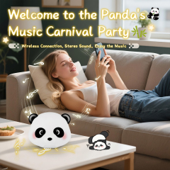 Gift Kid Panda Night Light Wireless Speaker 5.3 Touch 4 Light Room Baby Sleep Music Player Bedside Lamp Wireless Bluetooth Speaker