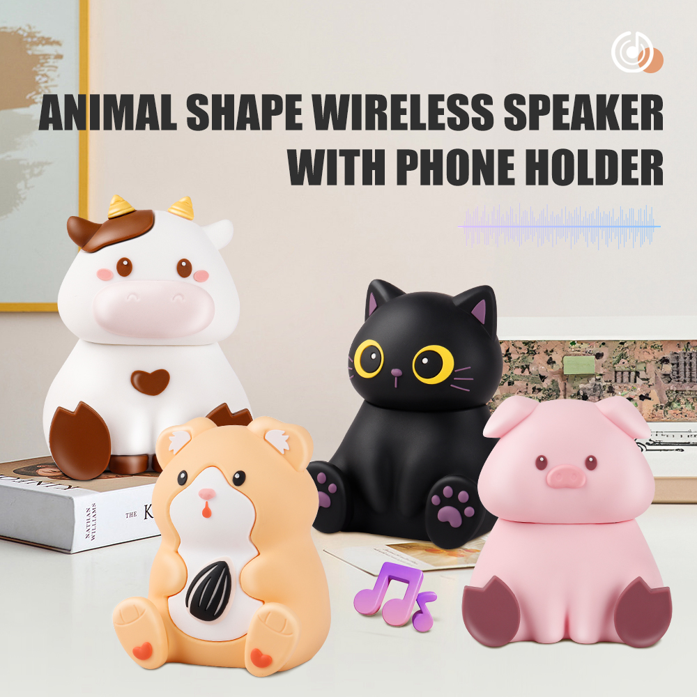 Funny Cartoon Kawaii Cute Pig Wireless Speaker BT 5.2 Small Animal Kids Pink Pig Wireless Bluetooth Speaker