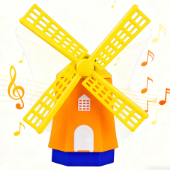 Popular Spin Home Windmill Wireless Bluetooth Speaker Small Portable Rotating BT5.2 USB Type C Desktop Ornaments Windmill Wireless Bluetooth Speaker