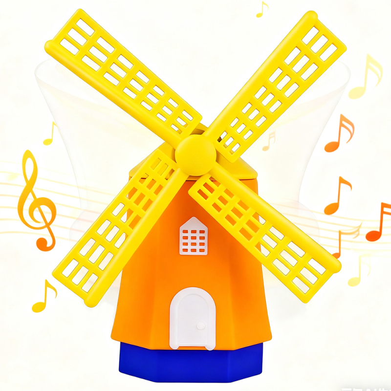 Popular Spin Home Windmill Wireless Bluetooth Speaker Small Portable Rotating BT5.2 USB Type C Desktop Ornaments Windmill Wireless Bluetooth Speaker