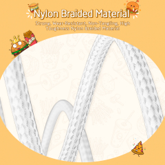 Creativity Hamburger Multi Charging Cable Nylon Braid 1.2M 5 in 1 USB Type C Hamburger Charging Cable