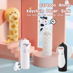 Custom Brand Logo Power Bank Cartoon Alpaca Universal 5000mAh High Quantity Keychain PowerBank Mini Portable Power Bank