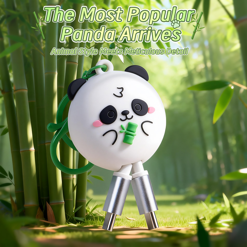 Novelty China Panda 60W Retractable Data Cable Type C to Type C Universal Cell Phone Laptop 60W USB Type C Fast Charging Cable